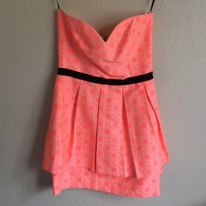 Dolce Vita Strapless Hot Pink Dress - Size XS